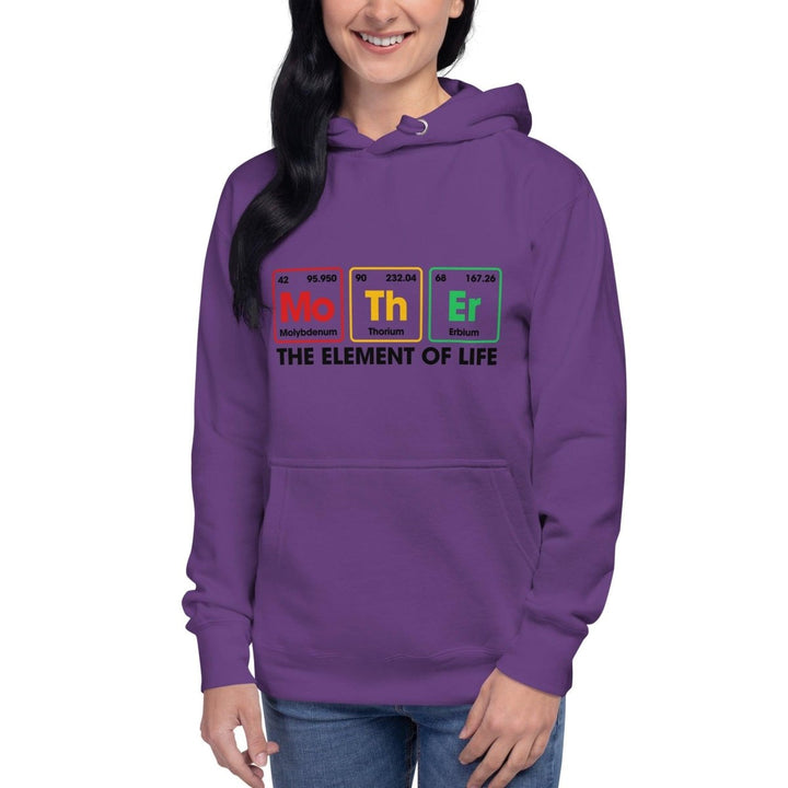 Mother The Element Of Life Graphic Hoodie - Purple - S - ArtyKoala