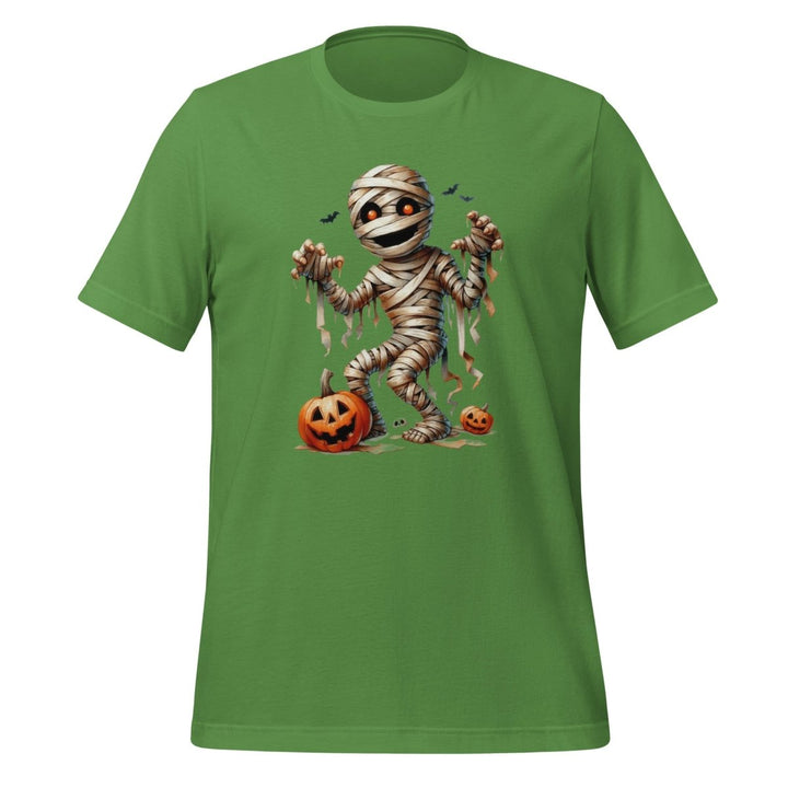 Mummy Skeleton Halloween Graphic Tee - Leaf - S - ArtyKoala