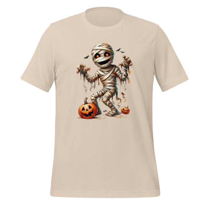 Mummy Skeleton Halloween Graphic Tee - Soft Cream - S - ArtyKoala