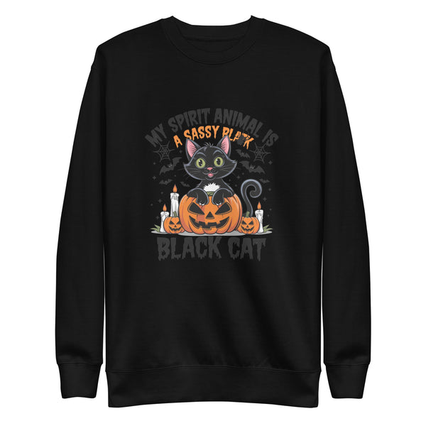 My Animal Spirit is Black Cat Unisex Premium Sweatshirt - Black / S - ArtyKoala