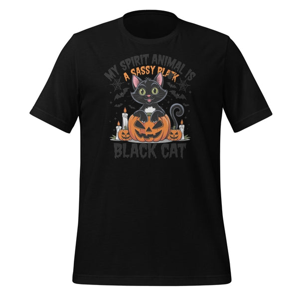 My Animal Sprit is Black Cat Graphic Tee - Black - XS - ArtyKoala