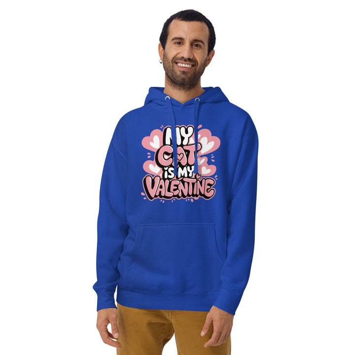 My Cat is My Valentine Graphic Hoodie - White - S - ArtyKoala