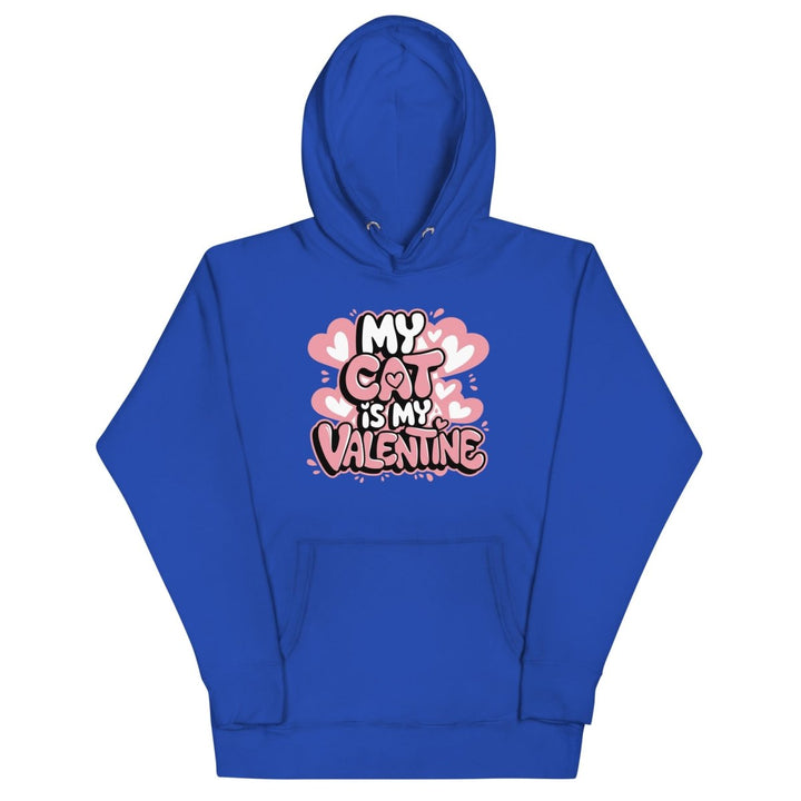 My Cat is My Valentine Graphic Hoodie - Team Royal - S - ArtyKoala