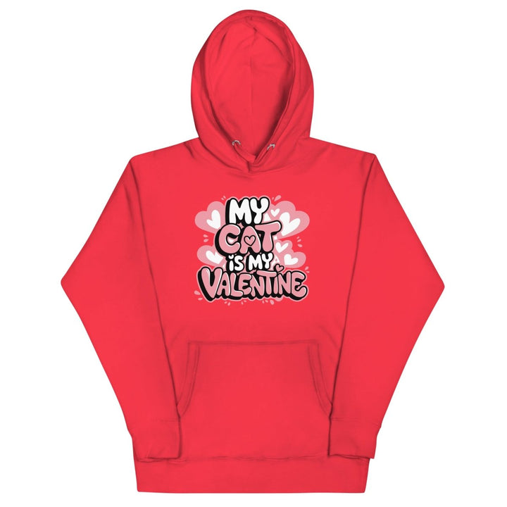 My Cat is My Valentine Graphic Hoodie - Team Red - S - ArtyKoala