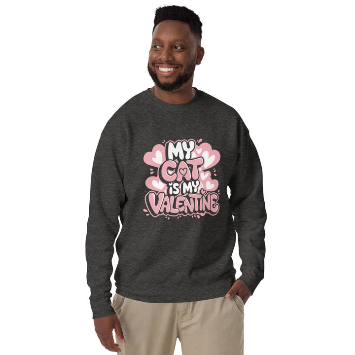 My Cat is My Valentine Graphic Sweatshirt - White - S - ArtyKoala