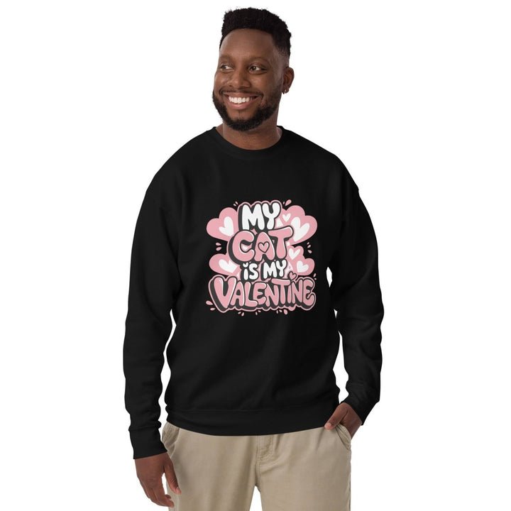 My Cat is My Valentine Graphic Sweatshirt - White - S - ArtyKoala