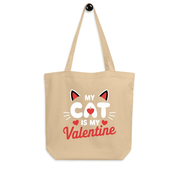 ArtyKoala, My Cat Valentine Custom Tote Bag, Oyster