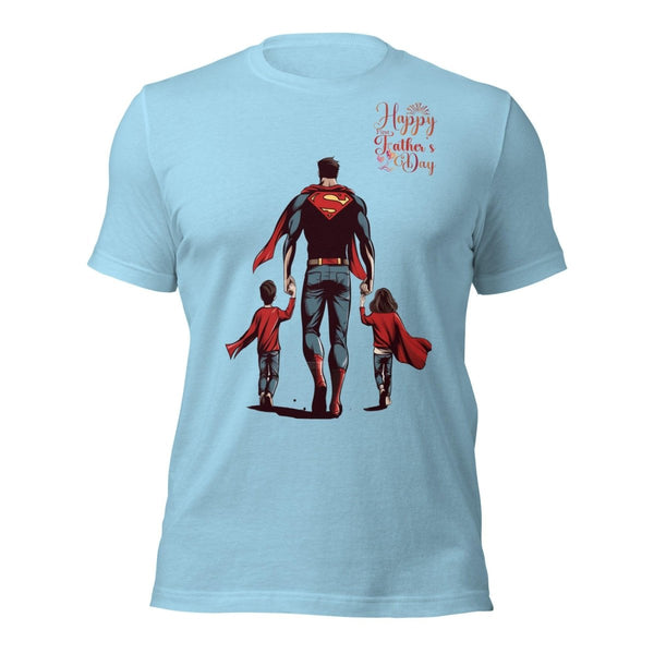 My Dad Super Dad Graphic Tee - Ocean Blue - S - ArtyKoala
