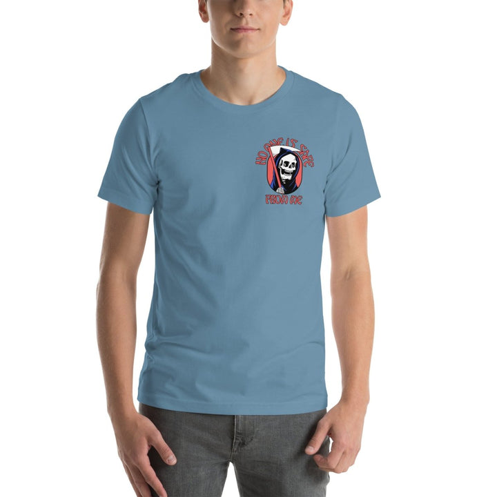 No One Is Safe From Me Graphic Tee - Pebble - S - ArtyKoala