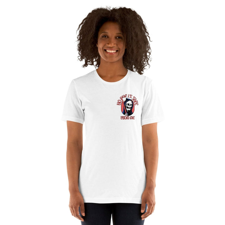 No One Is Safe From Me Graphic Tee - White - S - ArtyKoala