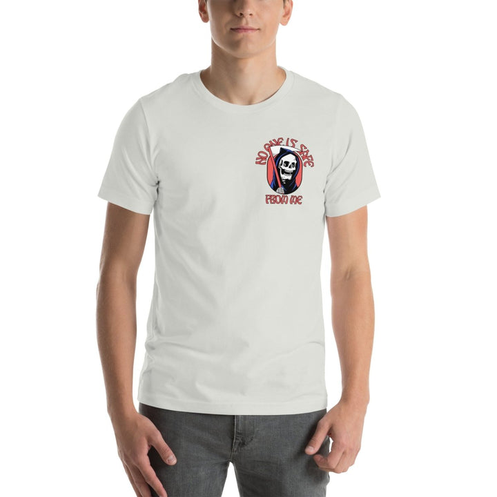 No One Is Safe From Me Graphic Tee - Silver - S - ArtyKoala