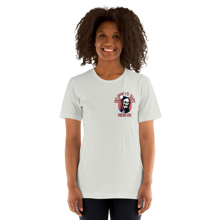 No One Is Safe From Me Graphic Tee - Silver - S - ArtyKoala