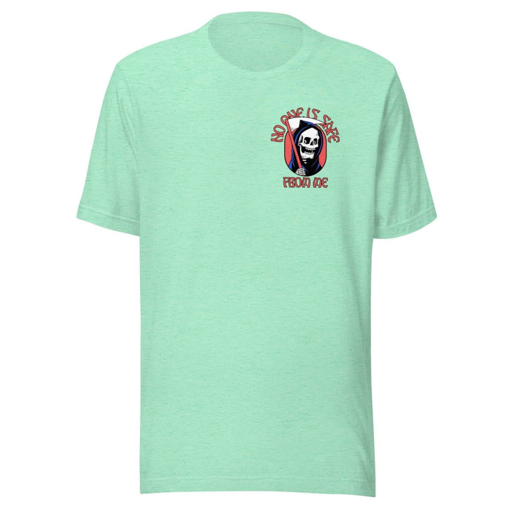 No One Is Safe From Me Graphic Tee - Heather Mint - S - ArtyKoala