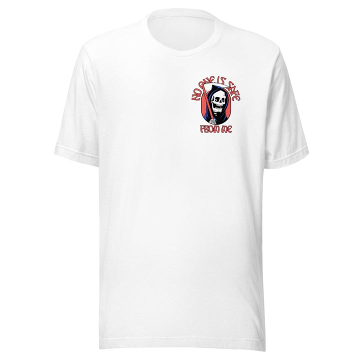 No One Is Safe From Me Graphic Tee - White - S - ArtyKoala