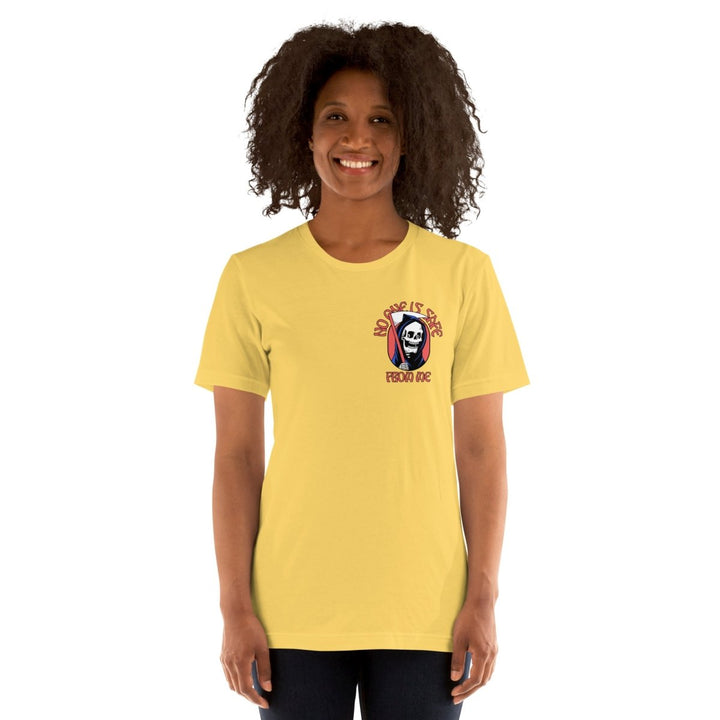 No One Is Safe From Me Graphic Tee - Yellow - S - ArtyKoala