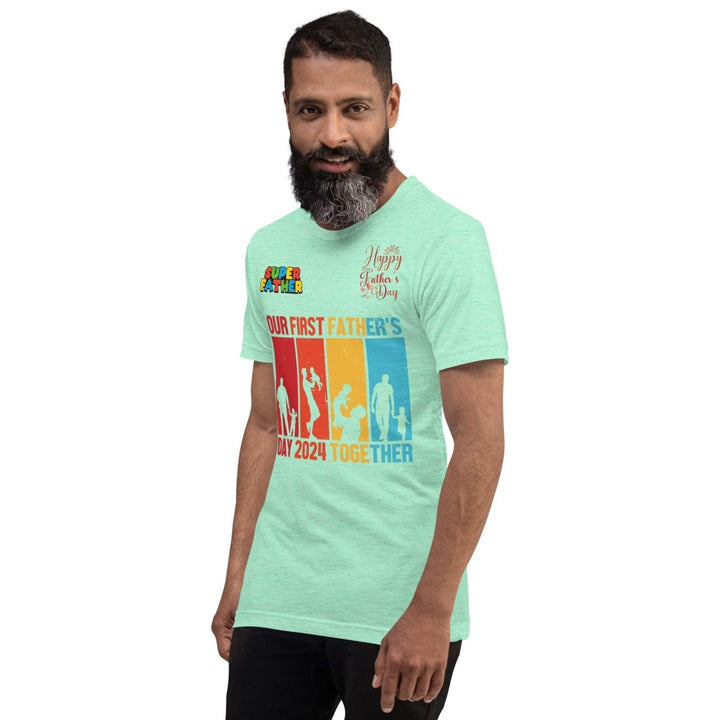 Our First Father Graphic Tee - Heather Mint - S - ArtyKoala