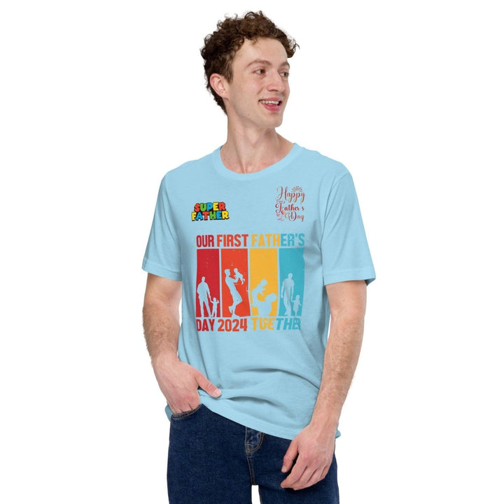 Our First Father Graphic Tee - Ocean Blue - S - ArtyKoala
