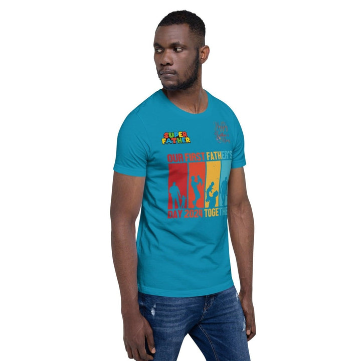Our First Father Graphic Tee - Aqua - S - ArtyKoala