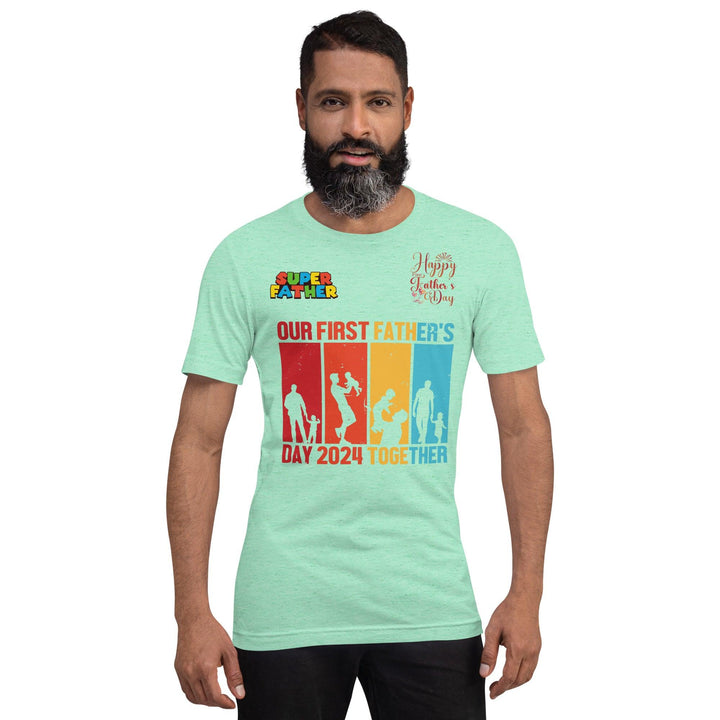 Our First Father Man Premium T-shirt - Aqua / S - ArtyKoala