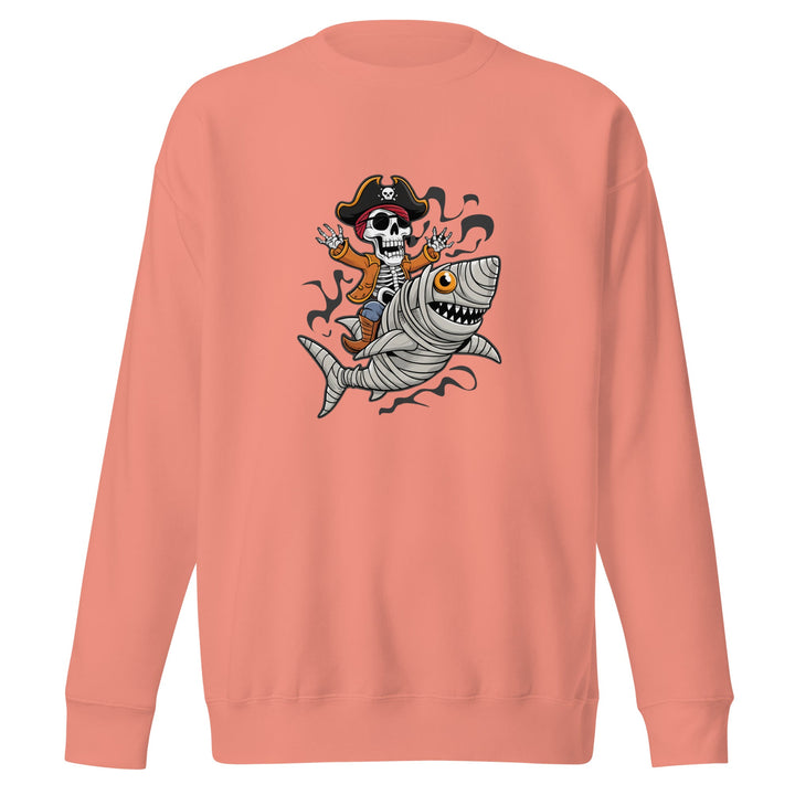 Pirate Shark Rider Unisex Premium Halloween Sweatshirt - Black / S - ArtyKoala