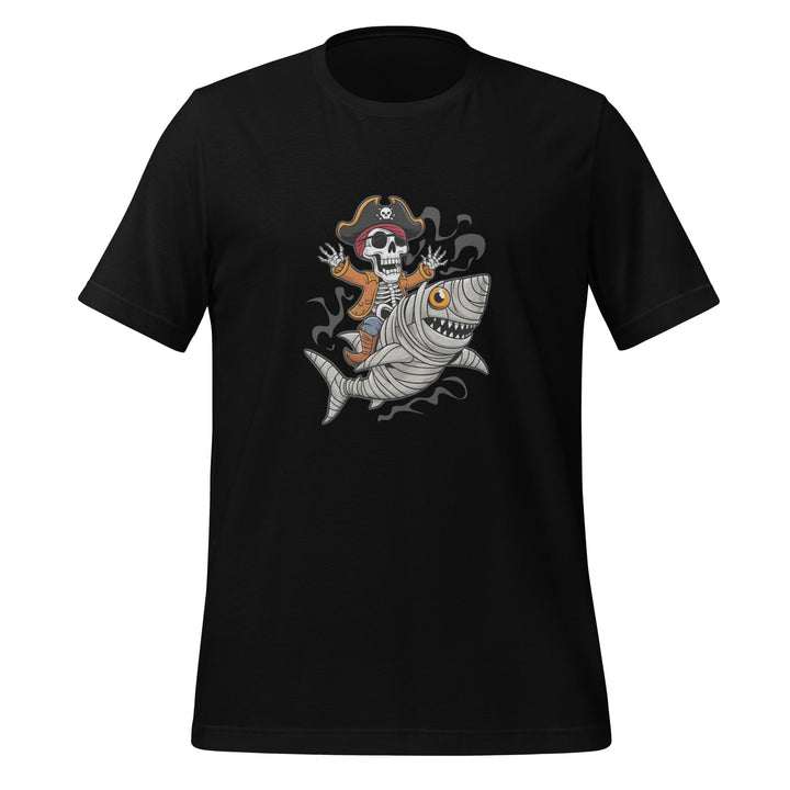 Pirate Shark Rider Unisex Premium Hallowen T-shirt - Black / XS - ArtyKoala