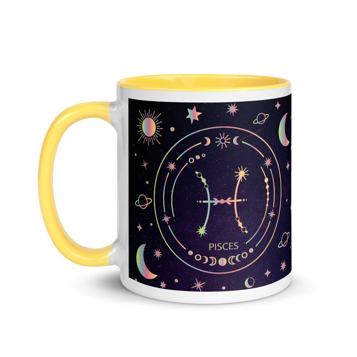 Pisces Mug with Color Inside - ArtyKoala