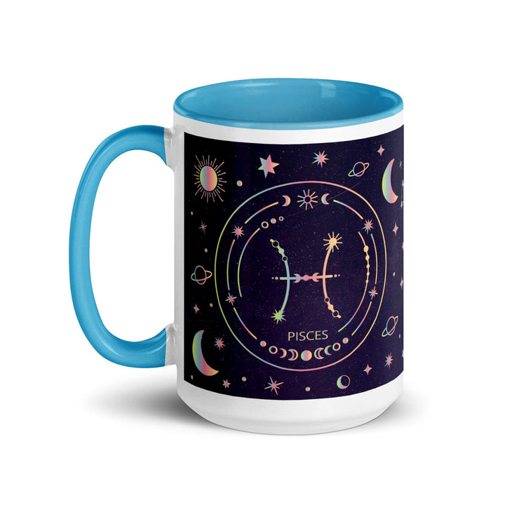 Pisces Mug with Color Inside - ArtyKoala