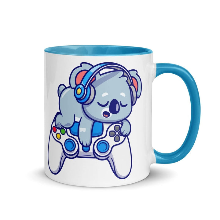 Player Koala Colorful Print Mug - Blue - 11 oz - ArtyKoala