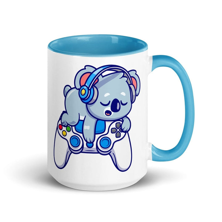 Player Koala Colorful Print Mug - Blue - 15 oz - ArtyKoala