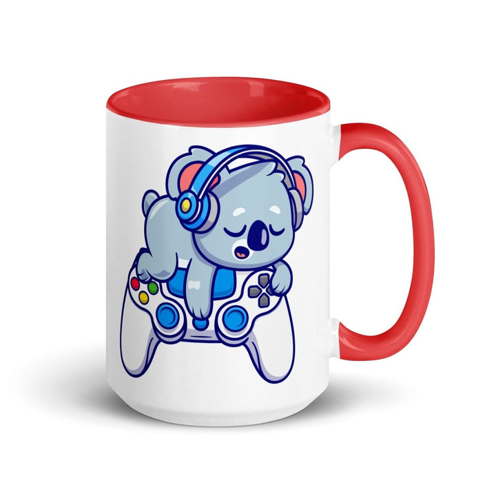 Player Koala Colorful Print Mug - Red - 15 oz - ArtyKoala