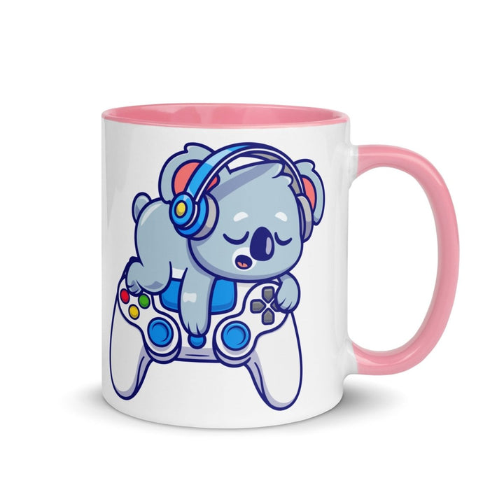 Player Koala Mug with Color Inside - Pink / 11 oz - ArtyKoala