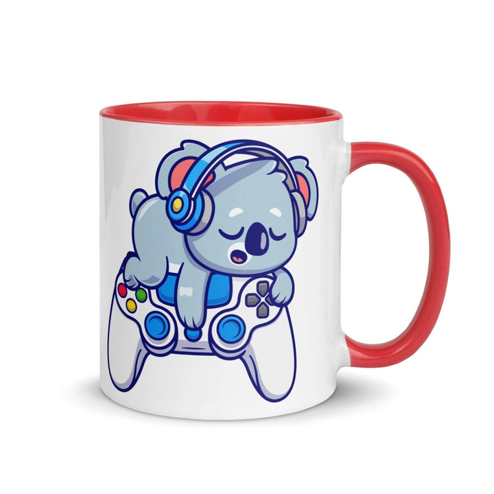 Player Koala Colorful Print Mug - Red - 11 oz - ArtyKoala