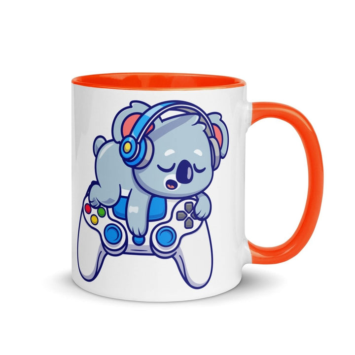 Player Koala Colorful Print Mug - Orange - 11 oz - ArtyKoala