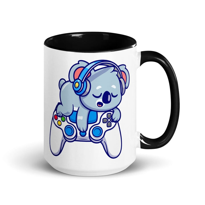 Player Koala Mug with Color Inside - Black / 15 oz - ArtyKoala