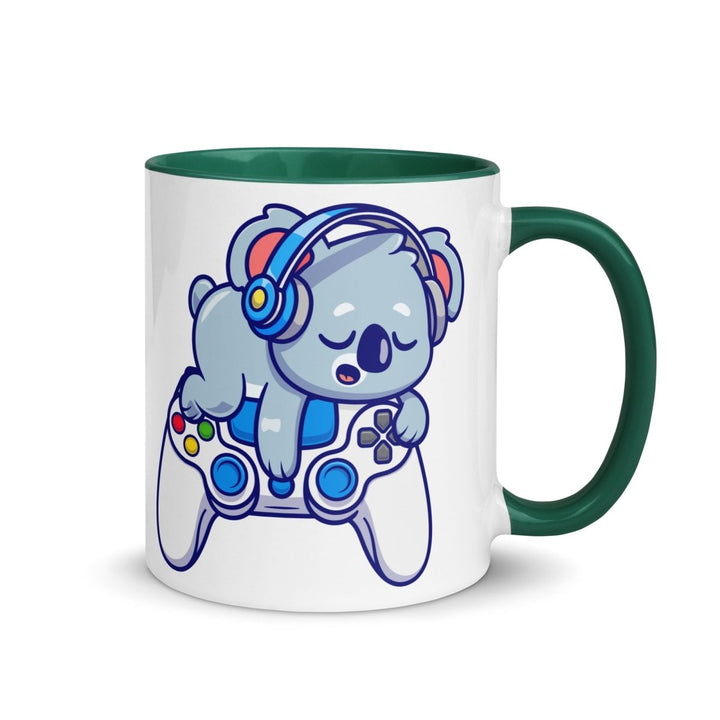 Player Koala Mug with Color Inside - Dark green / 11 oz - ArtyKoala