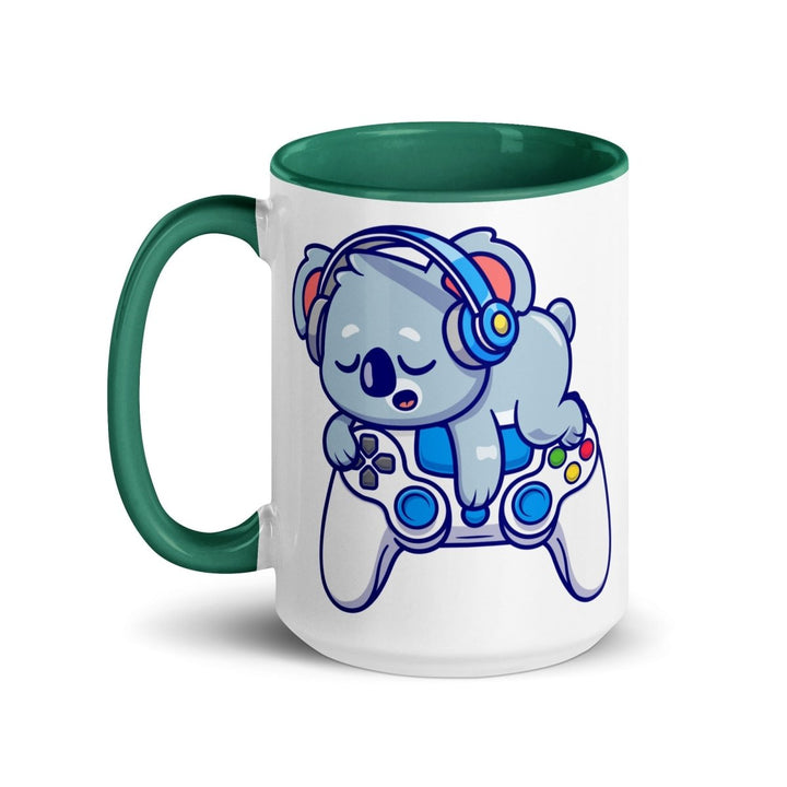 Player Koala Colorful Print Mug - Dark green - 15 oz - ArtyKoala