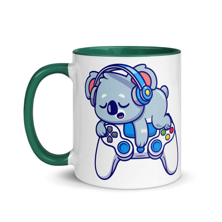 Player Koala Colorful Print Mug - Dark green - 11 oz - ArtyKoala