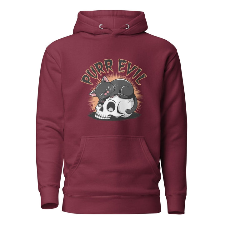 Purr Evil Graphic Hoodie - Black - S - ArtyKoala