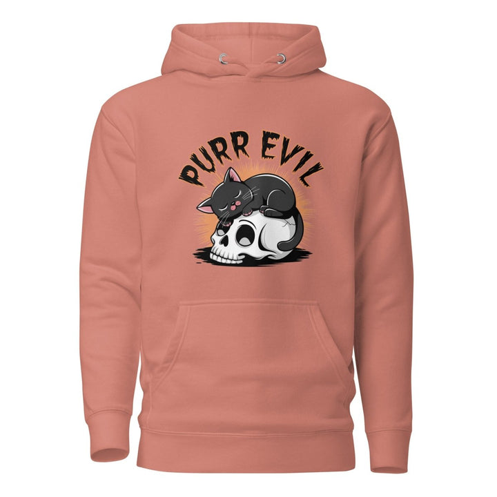 Purr Evil Graphic Hoodie - Purple - S - ArtyKoala