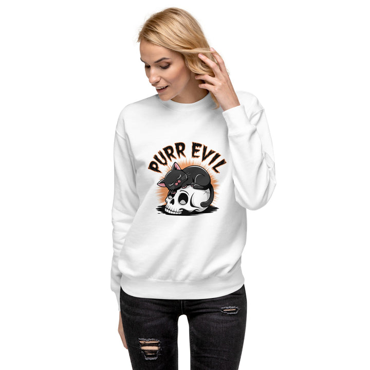 Purr Evil Unisex Premium Sweatshirt - ArtyKoala