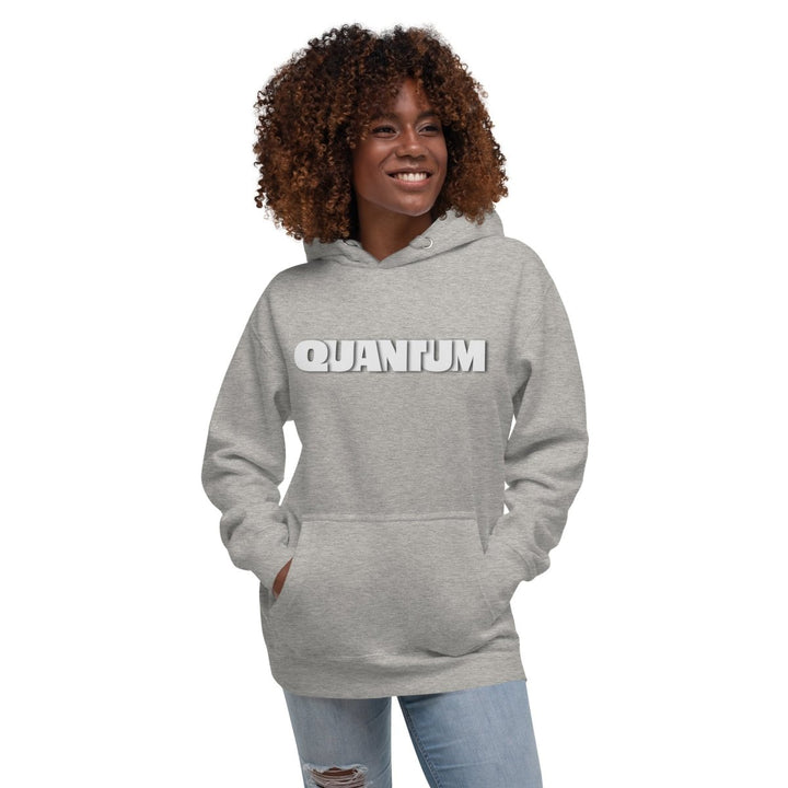 Quantum Typography Graphic Hoodie - Carbon Grey - S - ArtyKoala