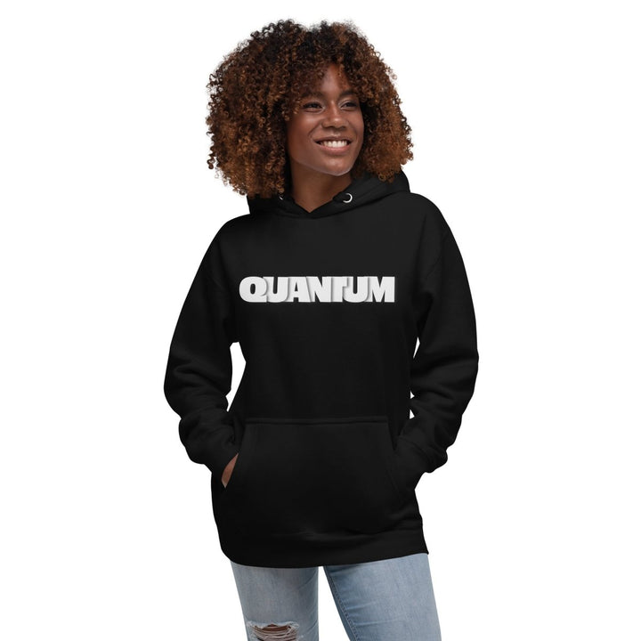 Quantum Typography Graphic Hoodie - Black - S - ArtyKoala