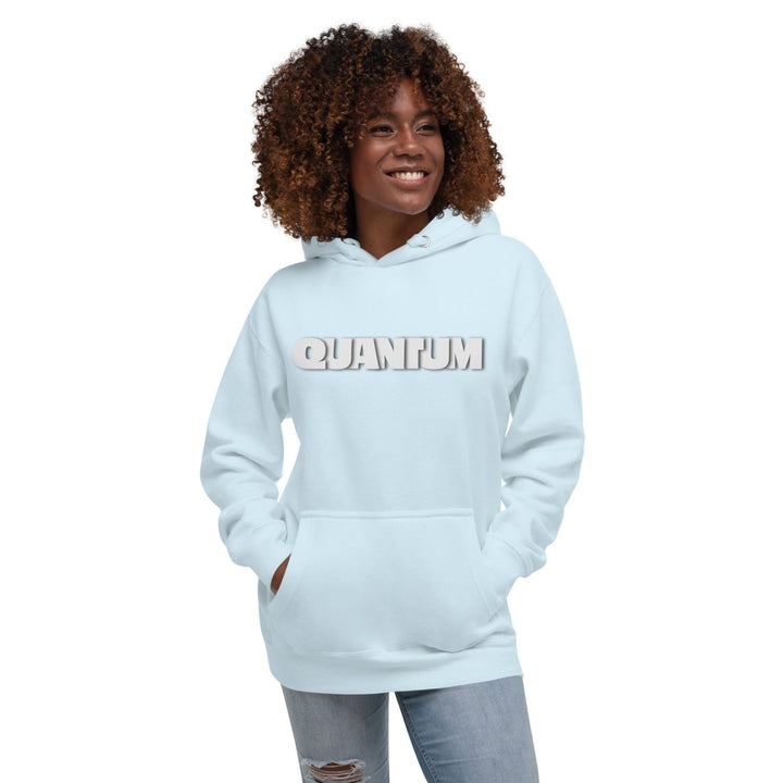 Quantum Typography Graphic Hoodie - Sky Blue - S - ArtyKoala