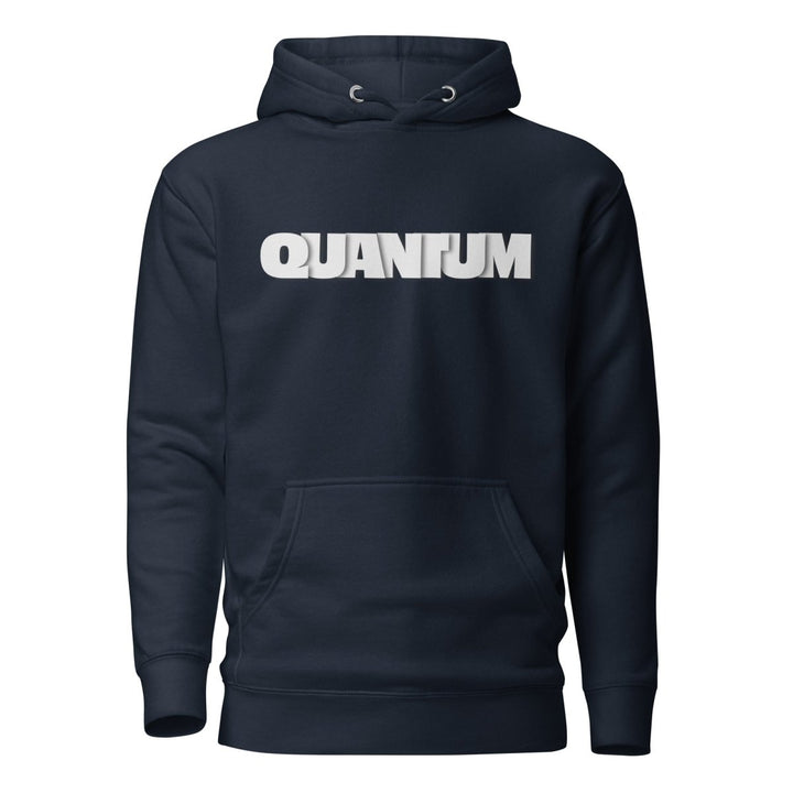 Quantum Typography Graphic Hoodie - Navy Blazer - S - ArtyKoala