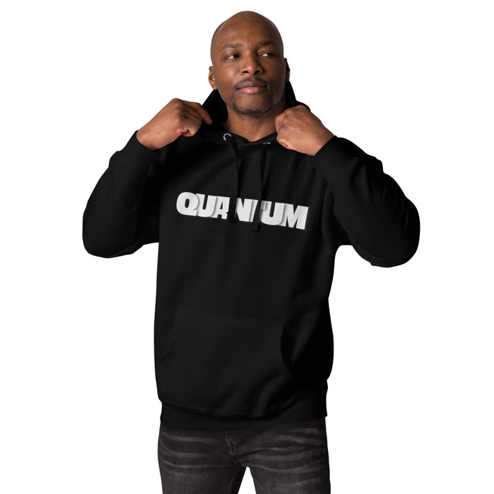 Quantum Typography Graphic Hoodie - White - S - ArtyKoala