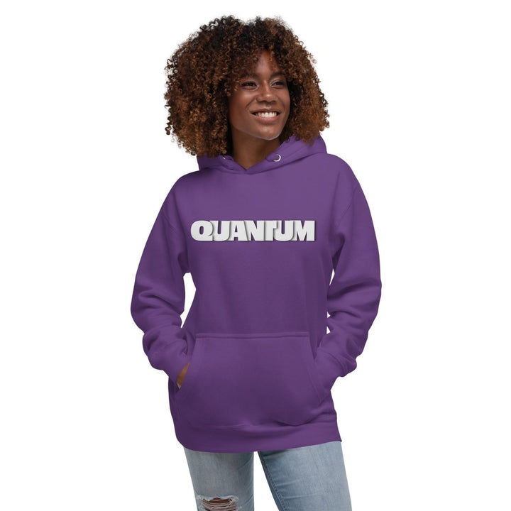 Quantum Typography Graphic Hoodie - Purple - S - ArtyKoala