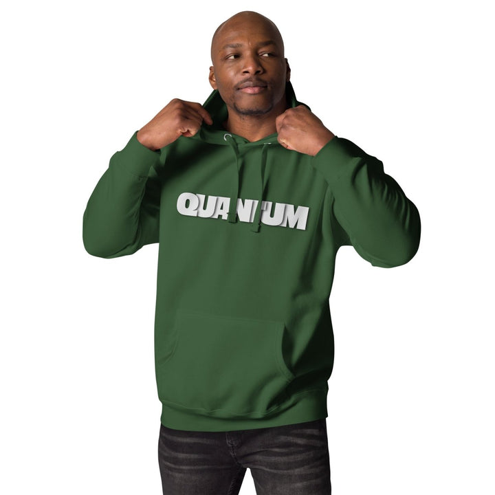 Quantum Typography Graphic Hoodie - Navy Blazer - S - ArtyKoala