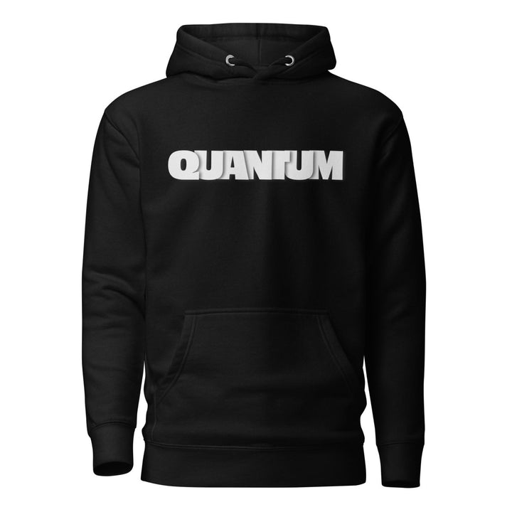 Quantum Typography Graphic Hoodie - Black - S - ArtyKoala
