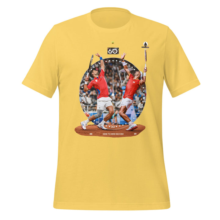 Rafa Nole Rivaly Round 60 Unisex T-shirt - Yellow / S - ArtyKoala