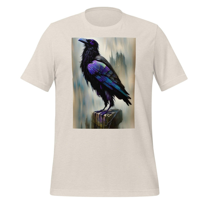 Raven Man T-shirt - Heather Dust / S - ArtyKoala